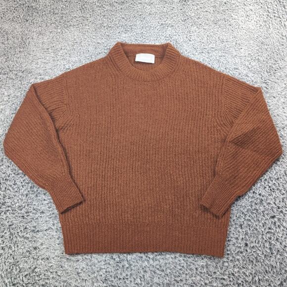 Everlane Sweater Adult Extra Small Brown Alpaca Wool Blend Preppy Casual Men - Picture 1 of 6
